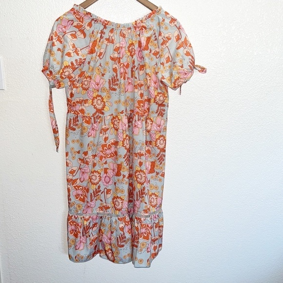 Unbranded Beautiful Short Sleeve Floral Boho Flowy Summer Dress NEW - Picture 8 of 9
